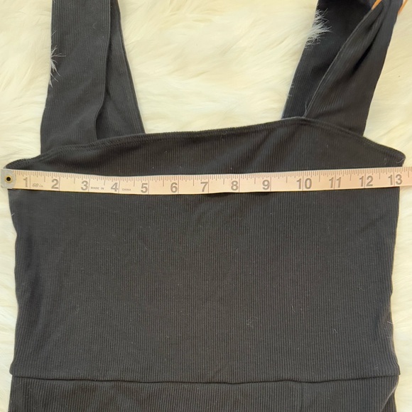 NWT Tencel Rib Knit Sleeveless Square Neck Midi Dress XS - Picture 7 of 12